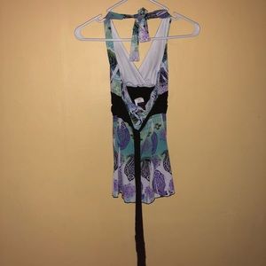 Multi colored halter top